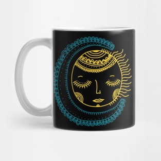 The sun and the moon doodle Mug